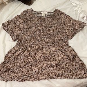 Cheetah print blouse
